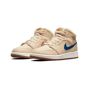 Buty Air Jordan 1 Mid Fleece Pearl White GS - DO2207-264-36.5 - Moda i Uroda OUTLET - miniaturka - grafika 1