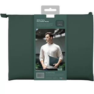 UNIQ etui Lyon laptop Sleeve 14" zielony/forest green Waterproof RPET - Części i akcesoria do laptopów - miniaturka - grafika 3
