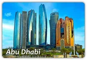 Magnesy - ABU DHABI - Etihad Towers - Wieżowce - Abu Zabi - Magnes na lodówkę - miniaturka - grafika 1