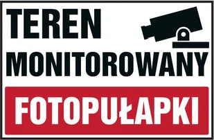 Teren monitorowany - FOTOPUŁAPKI - tablica PCV - płyta sztywna 1 mm 300x200 LIBRES - Akcesoria BHP - miniaturka - grafika 1