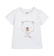 Bluzki dla niemowląt - T-shirt dla dziecka do 2 lat, z misiem i napisem Mów mi misiu, biały - miniaturka - grafika 1