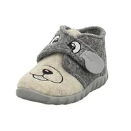 Kapcie damskie - Fischer Flexi kapcie, biało-szare, 19 EU - miniaturka - grafika 1