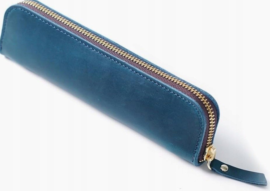 ETUI SKÓRZANE 20 CM X 5.5 CM PIÓRNIK ZAMEK BŁYSKAWICZNY KLASYCZNY