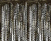 Dekoracje i nakrycia stołu na imprezę - Godan Kurtyna Spirale-gwiazdki metaliczna 100 x 200 cm czarna - miniaturka - grafika 1