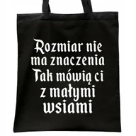 Torby i wózki na zakupy - Torba bawełniana czarna na zakupy 1670 Rozmiar Nie Ma Znaczenia - miniaturka - grafika 1