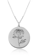 Naszyjniki - Kwiaty Polskie - Naszyjnik z Peonią - Grawer - miniaturka - grafika 1