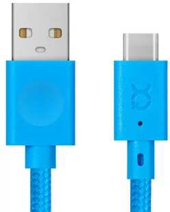 Xqisit Kabel Sznurkowy USB-C 3.0 180cm NIEBIESKI TWORZYWO SZTUCZNE 40782 - Kable USB - miniaturka - grafika 1