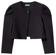 Kurtki i płaszcze dla dziewczynek - United Colors of Benetton kurtka 27ckcw006, czarna 100, S dziewczęta i dziewczęta, Czarny 100, S - miniaturka - grafika 1