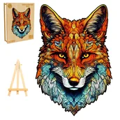 Puzzle - PUZZLE DREWNIANE LIS DUŻE 300 ELEMENTÓW KOLOROWY LIS W DREWNIANYM PUDEŁKU - miniaturka - grafika 1