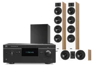 Kino domowe - NAD T 758 V3i (czarny) + Diva 6 + 7 (dąb) + BASSO 880 (czarny) - miniaturka - grafika 1