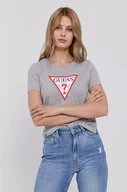 Koszulki sportowe damskie - Guess T-shirt W1YI1B.I3Z11 damski kolor szary - miniaturka - grafika 1