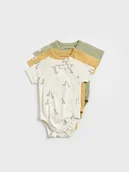 Komplety dla niemowląt - Reserved - Bawełniane body 3 pack - kremowy - miniaturka - grafika 1