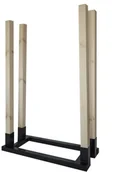 Akcesoria kominkowe - BIG STOJAK NA DREWNO METALOWY 60CM. DREWNIANE SŁUPKI - miniaturka - grafika 1