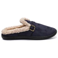 Kapcie męskie - Kapcie Męskie Stylowe Wygodne Ocieplane Lekkie Papcie Z Ozdobą Rios Granatowe 42/43 - miniaturka - grafika 1