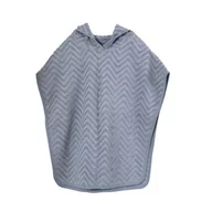 Okrycia kąpielowe dla dzieci - Filibabba Poncho Zigzag Powder Blue - miniaturka - grafika 1