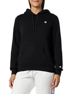 Bluzy damskie - Champion Legacy Basics W-Light Powerblend Fleece Damska bluza z kapturem, Czarny, S - miniaturka - grafika 1
