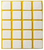 Meble modułowe i akcesoria - Podkładka filcowa samoprzylepna biała 20 x 20 20 sztuk ANDPOL - miniaturka - grafika 1