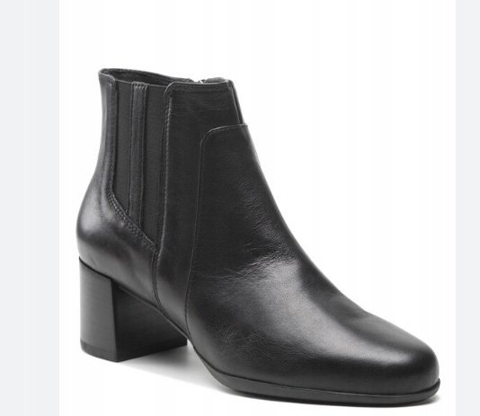 GEOX N.ANNYA BUTY DAMSKIE BOTKI CZARNE SKÓRZANE 40 Ż8C
