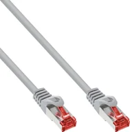 Patchcordy - InLine® Patchkabel, S/FTP PiMf, Cat.6, 250MHz, PVC, Kupfer, grau, 0,3m - miniaturka - grafika 1