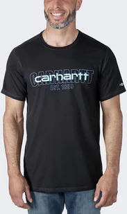 Koszulka Carhartt Force Mid Logo Graphic Black - Koszulki męskie - miniaturka - grafika 1