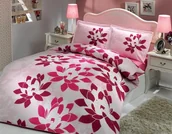 Pościel - Pościel satyna bawełniana HELEN PINK - miniaturka - grafika 1