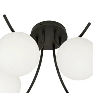 Emibig BOSTON 6 BLACK/OPAL 1109/6 lampa sufitowa czarna szklane klosze 1109/6 - Lampy sufitowe - miniaturka - grafika 5