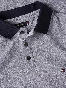 Tommy Hilfiger Męska koszulka polo z końcówką slim S/S, biała/pustynna nieba mouline, M, Białe/pustynne niebo Mulina, M - Koszulki męskie - miniaturka - grafika 1