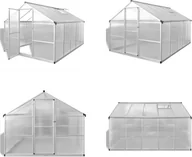 Szklarnie ogrodowe - vidaXL Szklarnia z fundamentem Wzmocnione aluminium 7,55 m² - Szklarnia - Szklarnie - Pomidorownia - Pomidorownie - miniaturka - grafika 1