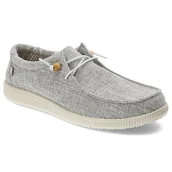 Półbuty męskie - Szare Półbuty Pitas Wsuwane Obuwie Męskie - miniaturka - grafika 1