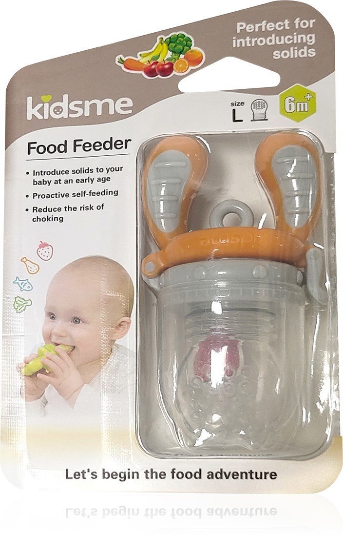 New! Special offer! Kidsme Food Feeder baby feeding device for solid foods large Amber from 6 months 160337AM