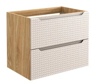 Szafki łazienkowe - Beżowa wisząca szafka łazienkowa z szufladami 70 cm S3-K80 - miniaturka - grafika 1