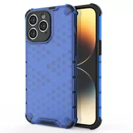 Etui i futerały do telefonów - Hurtel Honeycomb etui iPhone 14 Pro pancerny hybrydowy pokrowiec niebieskie - miniaturka - grafika 1