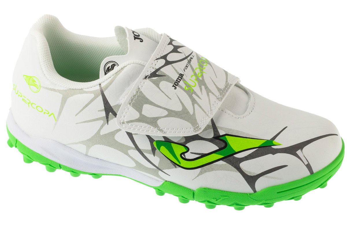 Joma Super Copa Jr 2502 TF SCJW2502TFV, dla chłopca, buty piłkarskie - turfy, Biały