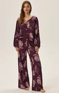 Piżamy damskie - Dwuczęściowa piżama damska fioletowa Fleur 42020-93X, Kolor fioletowy-wzór, Rozmiar XL, Henderson - Primodo.com - miniaturka - grafika 1