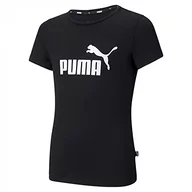 Koszulki dla dziewczynek - Puma Koszulka dziewczęca Ess logo G Czarny 152 587029 - miniaturka - grafika 1