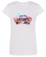Koszulki i topy damskie - T-Shirt damski nadruk kolorowy MUSTANG r.S - miniaturka - grafika 1