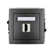 Gniazdka elektryczne - Grafitowe gniazdo HDMI 11DHDMI-1 DECO KARLIK - miniaturka - grafika 1