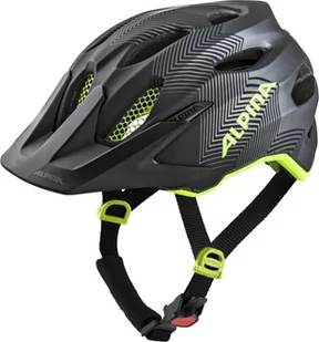 Alpina Sport dziecięcy młodzieżowy kask rowerowy Carapax JR. Black-Neon-Yellow 51-56 cm (A9702132) - Kaski rowerowe - miniaturka - grafika 2