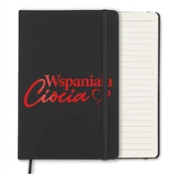 Notesy i bloczki - NOTES CZARNY A5 Z GUMKĄ W LINIE ORGINALNY PREZENT DLA CIOCI RED RÓŻNE WZORY - miniaturka - grafika 1
