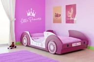 Łóżeczka i kojce - Łóżko dziecięce Butterfly Biały/Różowy 200x90cm - miniaturka - grafika 1