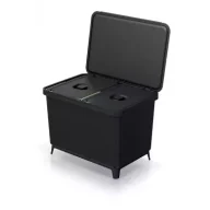 Kosze na śmieci - Prosperplast Keden kosz na śmieci systema - czarny recykling 2 x 23 l - miniaturka - grafika 1