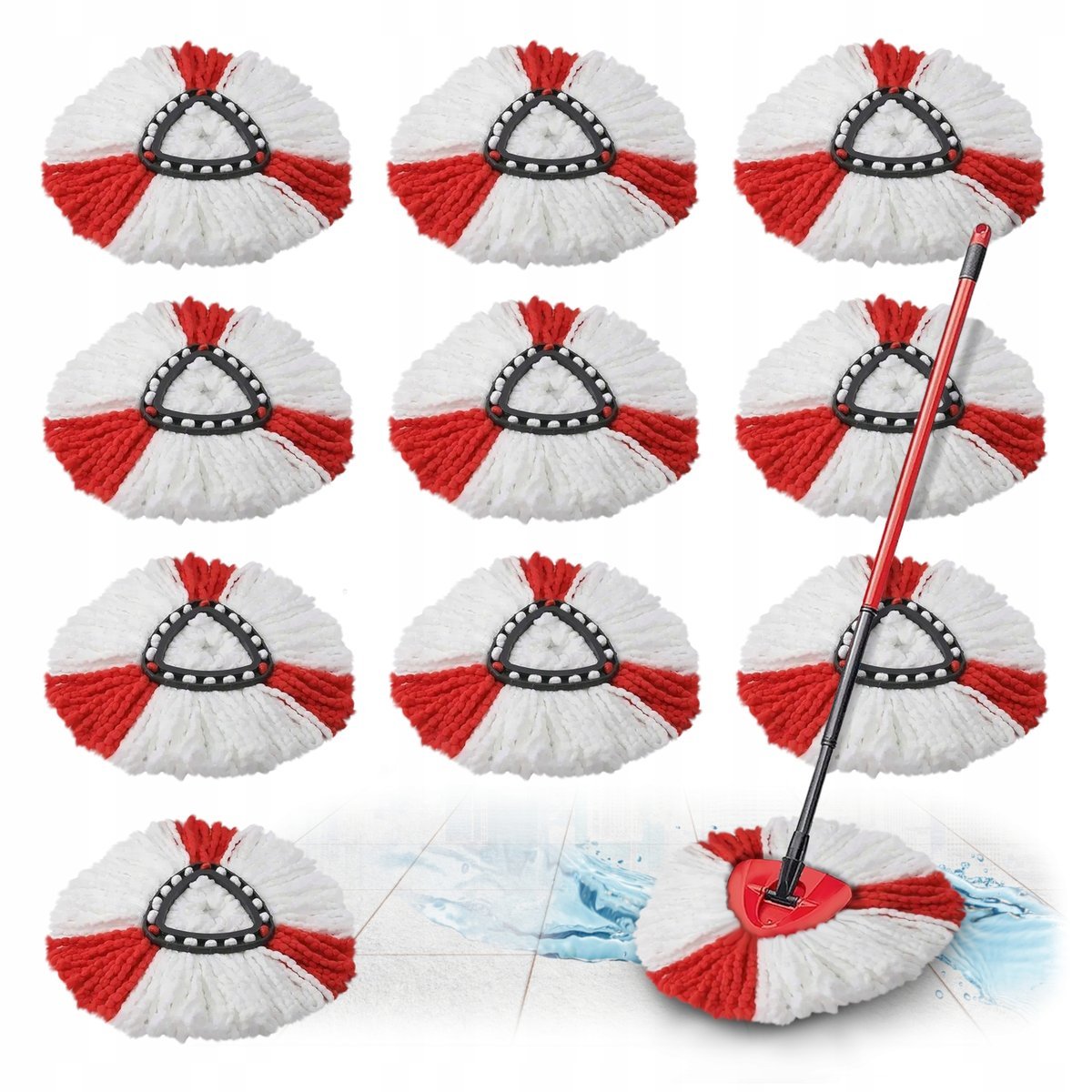 10 X Wkład Do Mopa Vileda Easy Wring Clean Turbo Obrotowego Ultra Chłonne