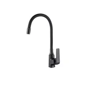 Baterie kuchenne - Bateria kuchenna z elastyczną wylewką Invena Trend Ligaria czarny - miniaturka - grafika 1