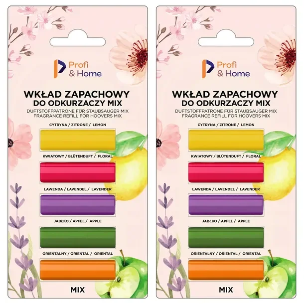 Zapach do odkurzacza Mix Mocne Wkłady zapachowe Pałeczki 10szt - Profi&Home