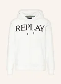 Bluzy męskie - Replay Bluza Z Kapturem weiss - REPLAY - miniaturka - grafika 1