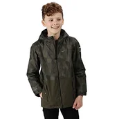 Kurtki i płaszcze dla chłopców - Regatta uniseks 'Selwyn' wodoodporna kurtka z kapturem z nadrukiem wodoodporna izolowana kurtka Dark Khaki/Dark Khaki 9-10 Lata - miniaturka - grafika 1