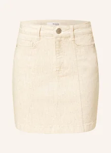 Selected Femme Spódnica Jeansowa beige - Spódnice - miniaturka - grafika 1