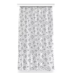 Gotowa zasłona z grafiką 150x280 Rysowane diamenty, Fabricsy - Zasłony - miniaturka - grafika 1