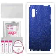 Szkła hartowane na telefon - Folia naklejka skórka strukturalna na TYŁ+BOKI do Samsung Galaxy Note 10+ -  Plaster Miodu Niebieski - apgo SKINS - miniaturka - grafika 1