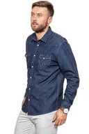 Koszule męskie - Wrangler, Koszula męska, Ls Western Shirt Rinse Indigo W5973O7We, rozmiar S - miniaturka - grafika 1